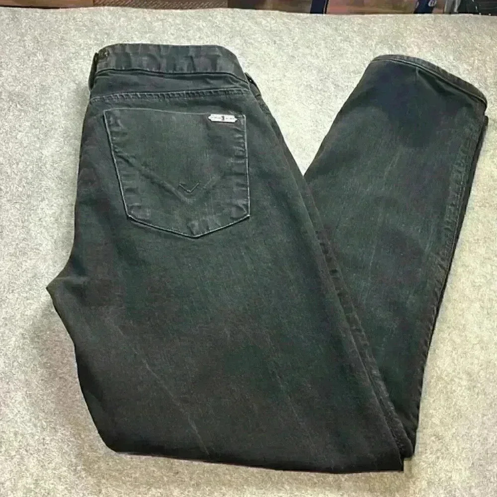 Hudson Straight Leg Premium Denim, Black Wash.